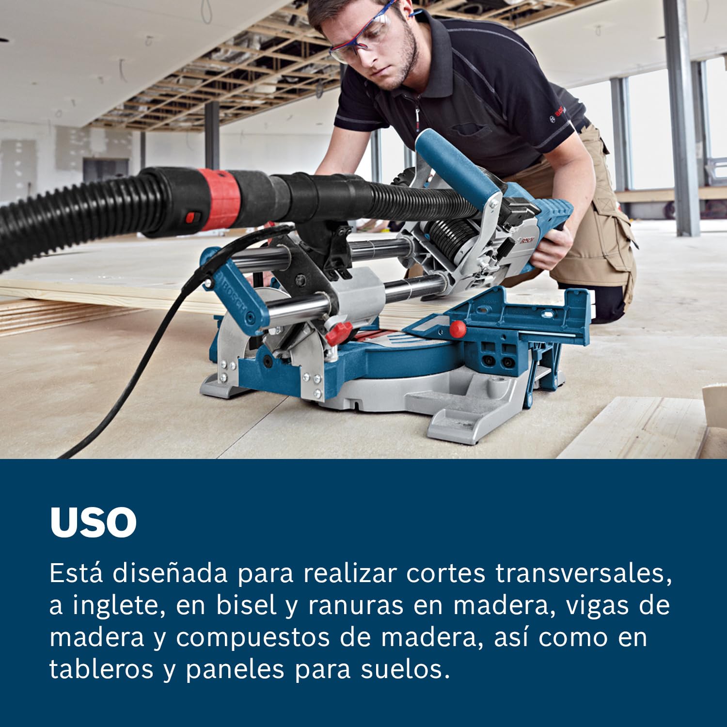 Bosch Professional ingletadora telescópica GCM 8 SJL (1600 W, Ø del disco de sierra: 216 mm)