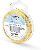 Vista 23 de Artistic Wire, Alambre de latón calibre 12 resistente al deslustre, 10 pies
