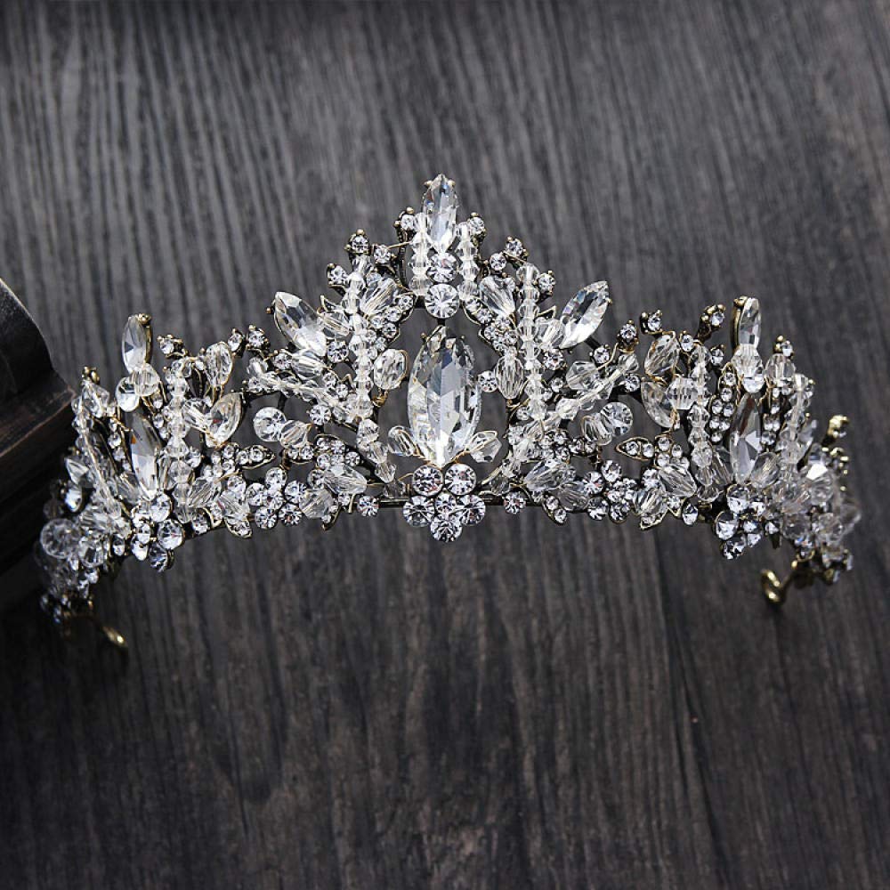 Tiara, stop strasu, ozdoba na głowę, dla panny młodej, europejskie kryształy, prosta, modna ozdoba na wesele, ozdoba do włosów, w stylu vintage, opaska na czoło na imprezę