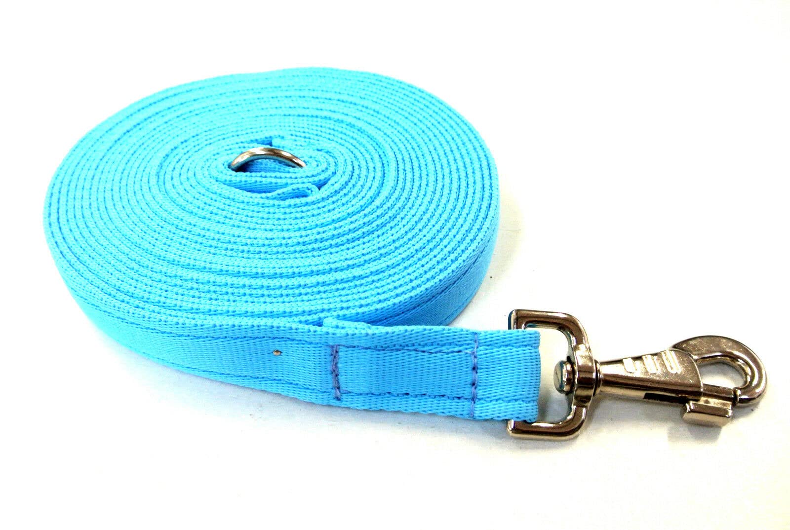 30ft 9m Horse Lunge Line Large Dog Training Lead Large 25mm Cushioned Webbing In (Sky Blue) — image 1