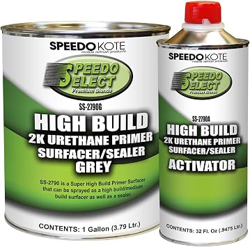 Speedokote SS-2790G/SS-2790A Super Fill High Build Primer Gray gallon kit.