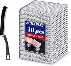 Non Scratch Wire Dish Cloth (Pack of 10), Steel Scrubber for Kitchen, Multipurpose Wet and Dry Cleaning, Stainless-Steel Dish Wash Scrubber for Washing Dishes, Sinks, Size (20x20) Cm..