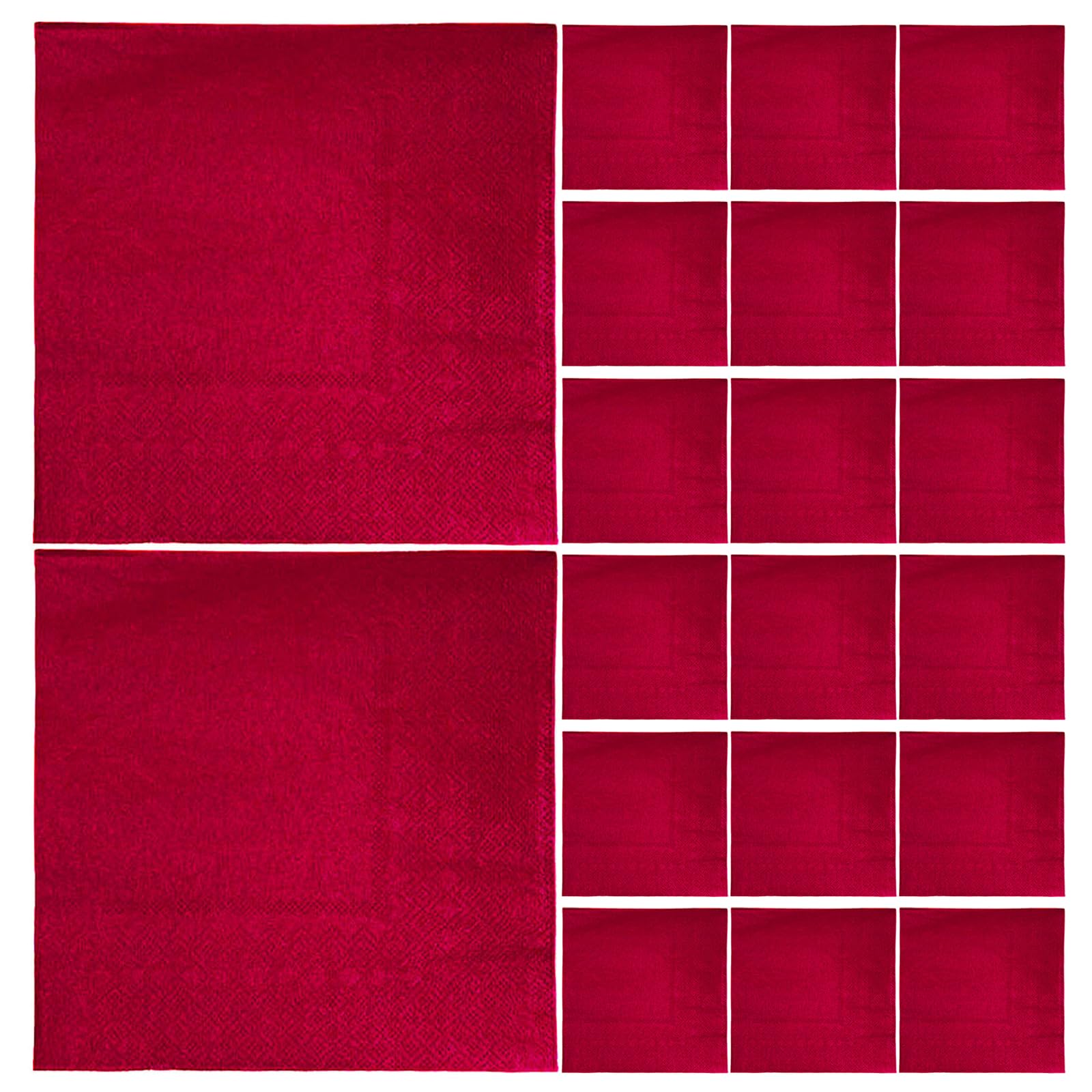 Servilletas de papel rojas de 33 cm para dar color a tus cenas y fiestas