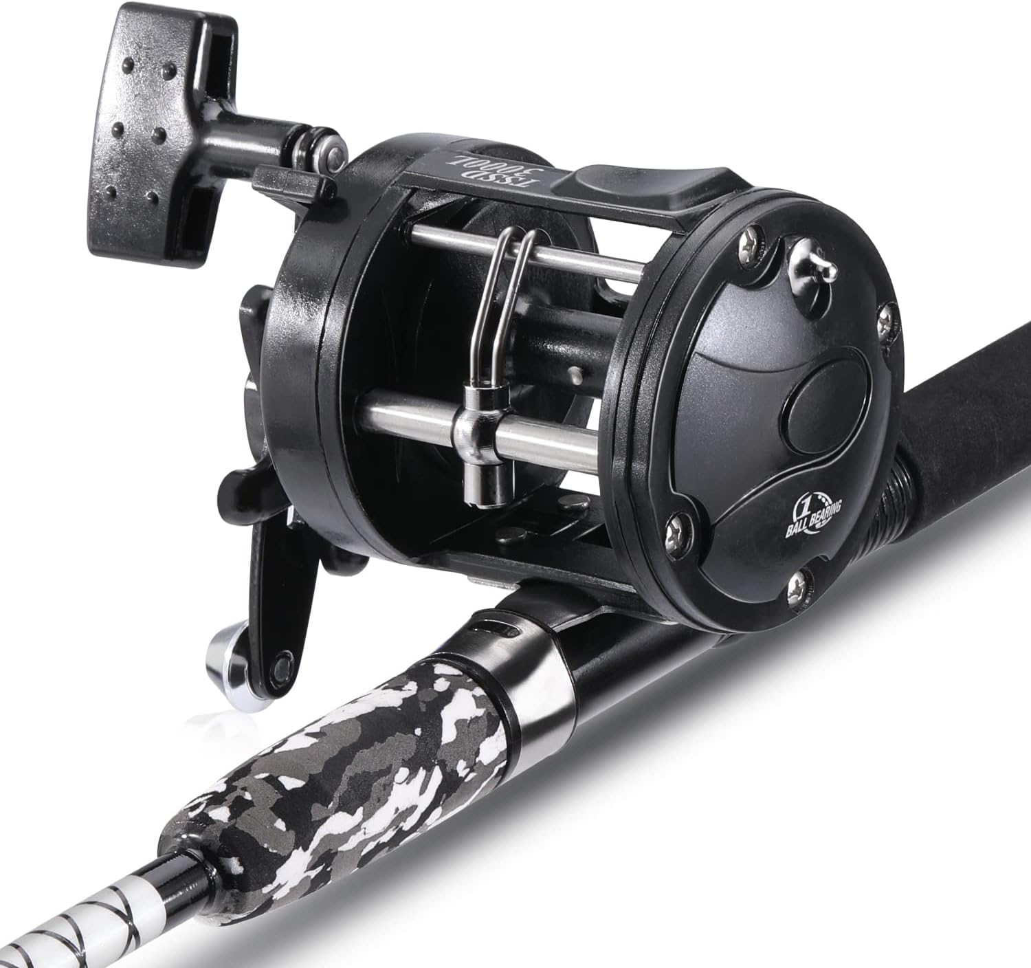 Sougayilang Conventional Reel and Fiberglass Fishing Rod Combo