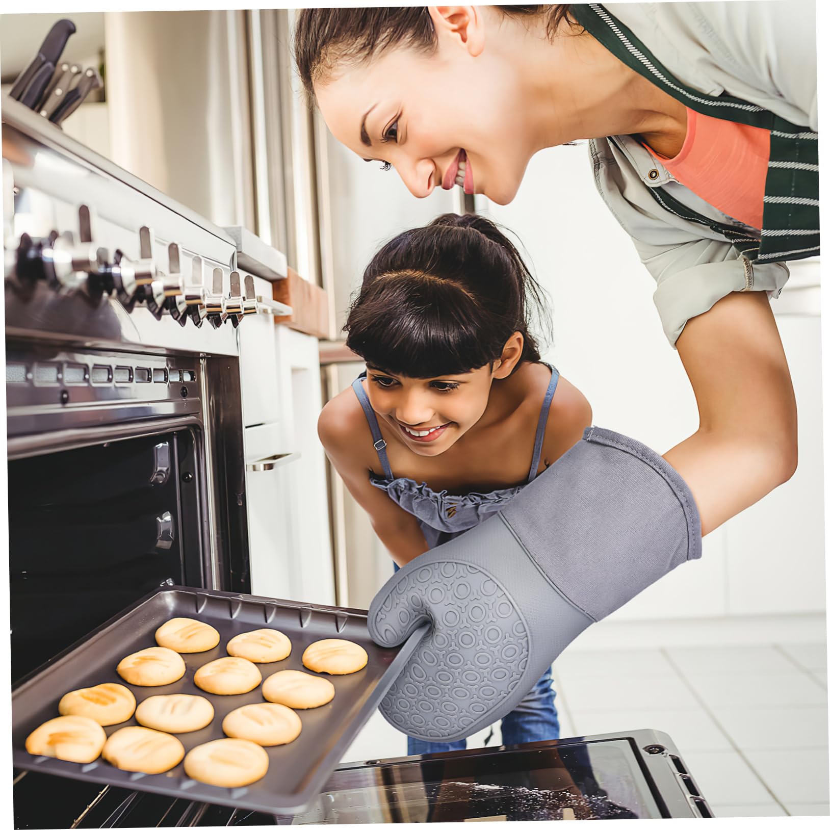 LIFKOME Guantes Horno Profesional Guantes Antideslizantes Almohadilla para Agarraderas para Horno Utensilios De Repostería