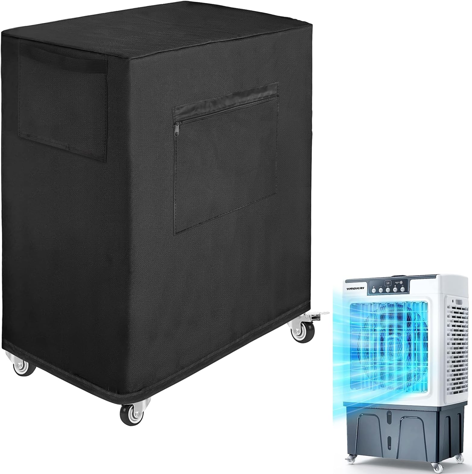 Evaporative Air Cooler Cover for 3100 CFM 14X39 inch Air Cooler,Waterproof Swamp Cooler Cover Air Cooler Cover Air Conditioner Cover for Outdoor Indoor Use- 19 X 13.5 X 38.5 Inch