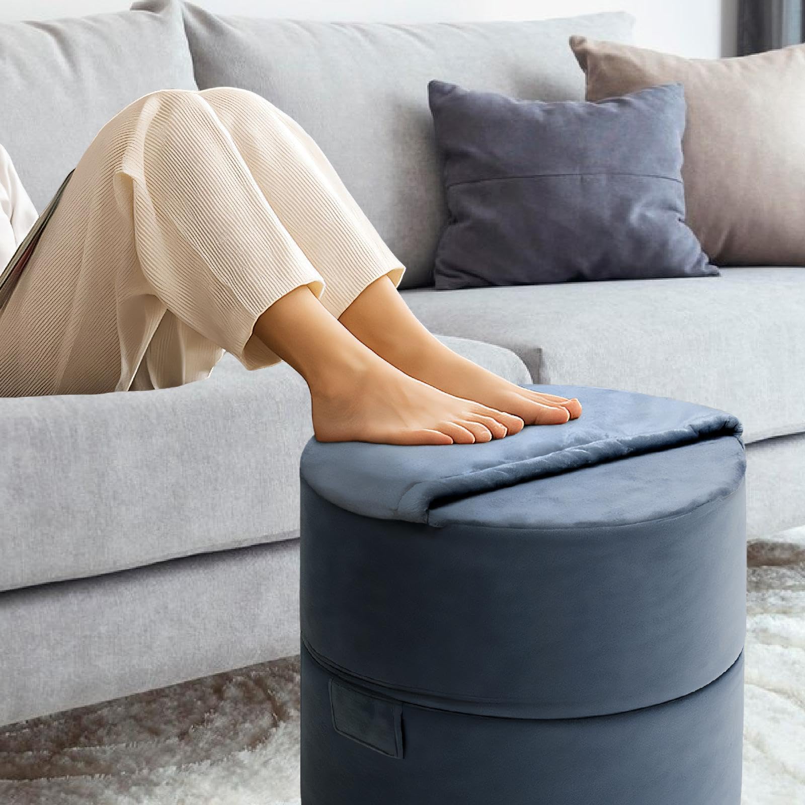 rockible Almohada elevadora de piernas, cojín de Soporte para piernas, reposapiés práctico para Oficina