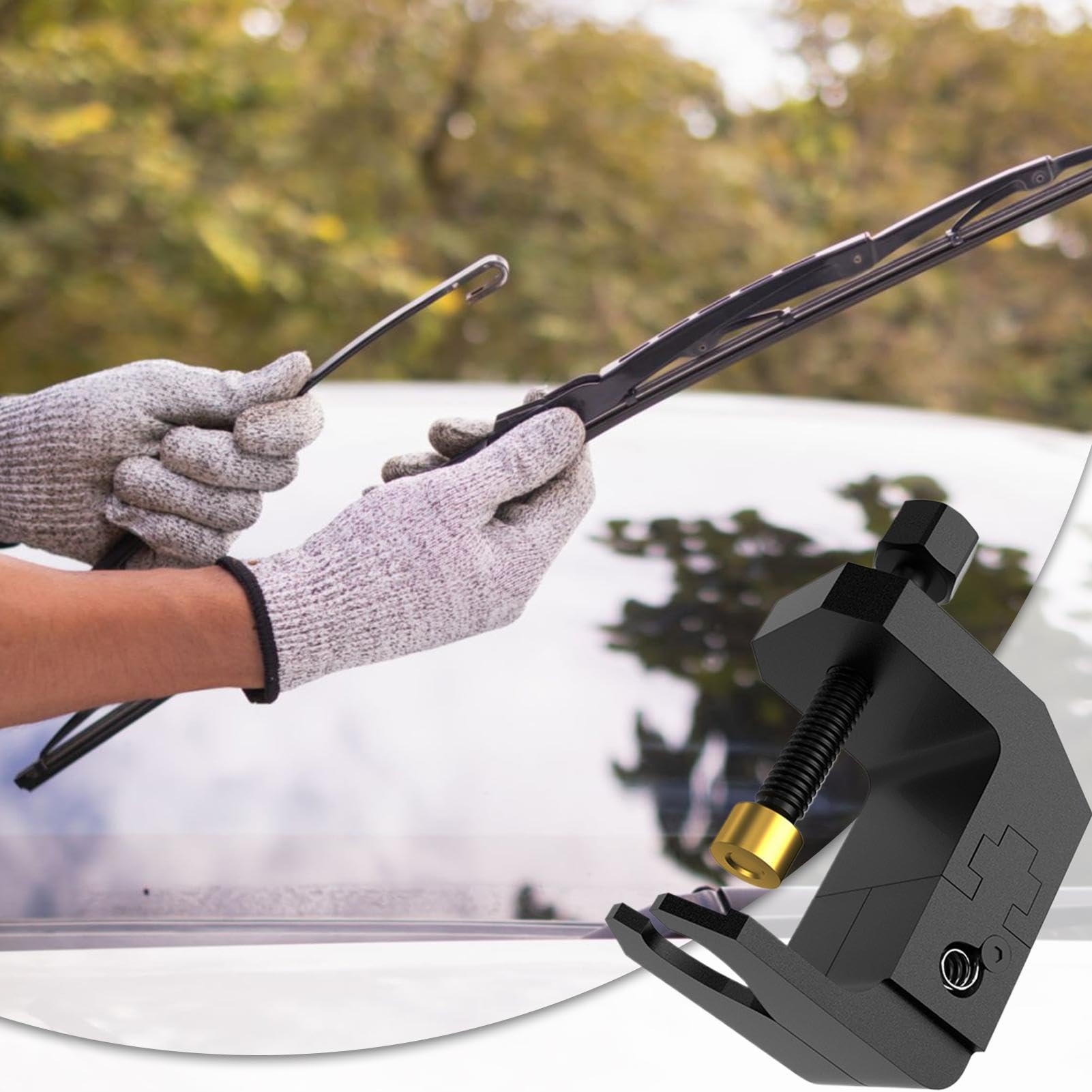 Puller del braccio tergicristallo, estrattore tergicristallo Remover per | Strumento di rimozione del braccio del tergicristallo, cuscinetto per impieghi pesanti regolabili per la