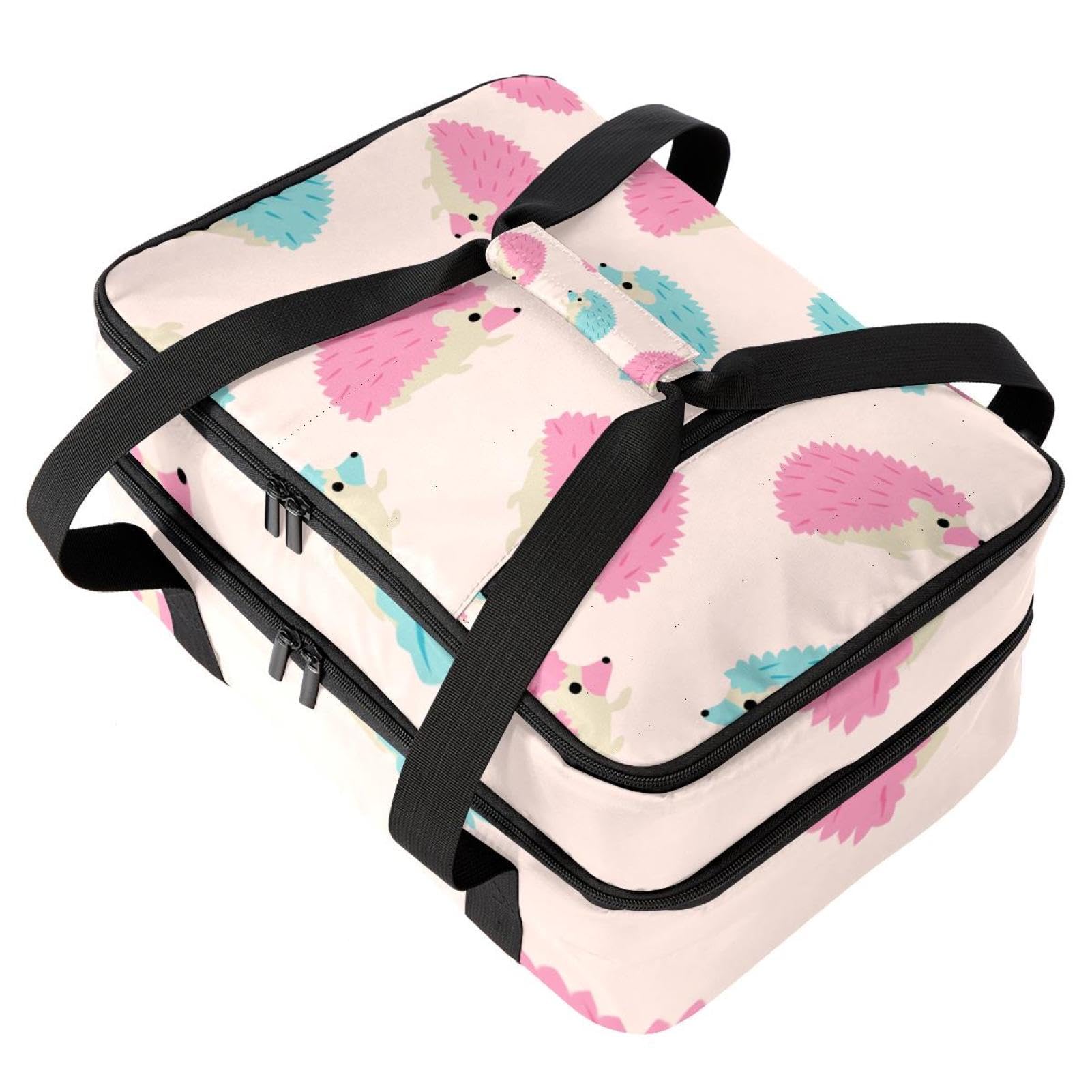 Grand sac à déjeuner isotherme pour homme et femme, double couche, étanche, étanche, réutilisable, sac fourre-tout pour le travail, l'école, le pique-nique, la plage, le camping, les voyages, motif