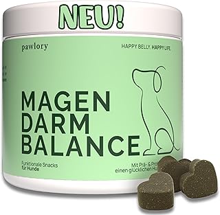 Prä- & Probiotika für Hunde – 100 funktionale Snacks (300 g) | Unterstützt Darmflora & Verdauung | Bei Grasfressen, Blähungen & sensiblen Mägen | Auch zur Unterstützung des Immunsystems