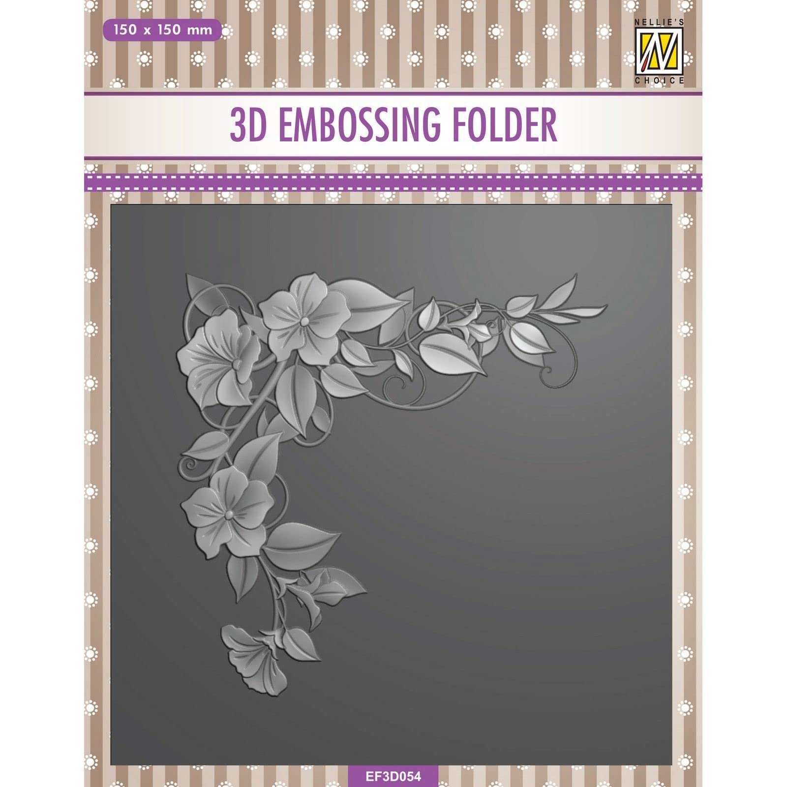 Nellie's Choice Nellie‘s Choice 3D Embossing Folder - Flowers 1 Ef3d054