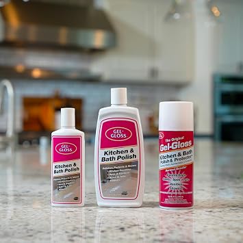 Gel-Gloss Home Kitchen & Bath Polish Aerosol - Carnauba Wax Formula,12 oz.