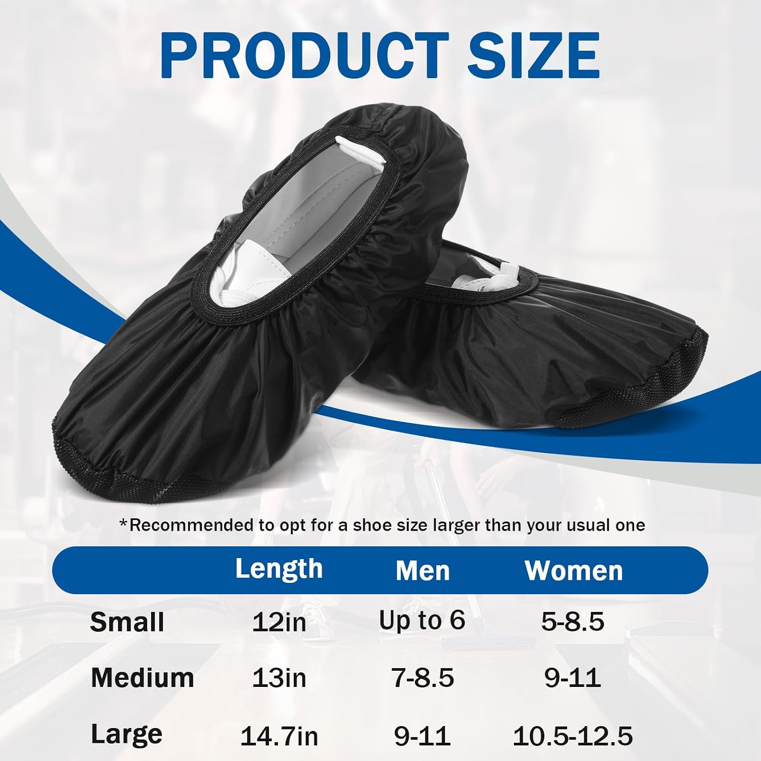 Larrel Bowling Shoe Protector Covers, Non-Slip Washable Bowling Shoes Covers Waterproof, Sturdy Reusable Bowl Shoes Cover Protector Accessories for Men Women Daily Use During Exercise image 2