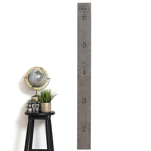 Miniatura 6 de HEADWATERS STUDIO Tabla de crecimiento de reglas de madera para niños, niños y niñas, tabla de altura y medición de altura para pared, decoración de