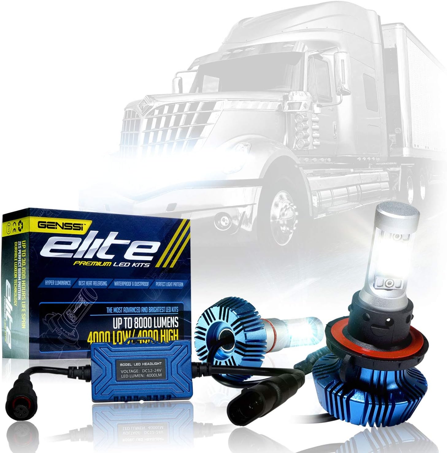 LED Headlight Bulbs Compatible with International Truck Lonestar Lone Star Low Beam Only