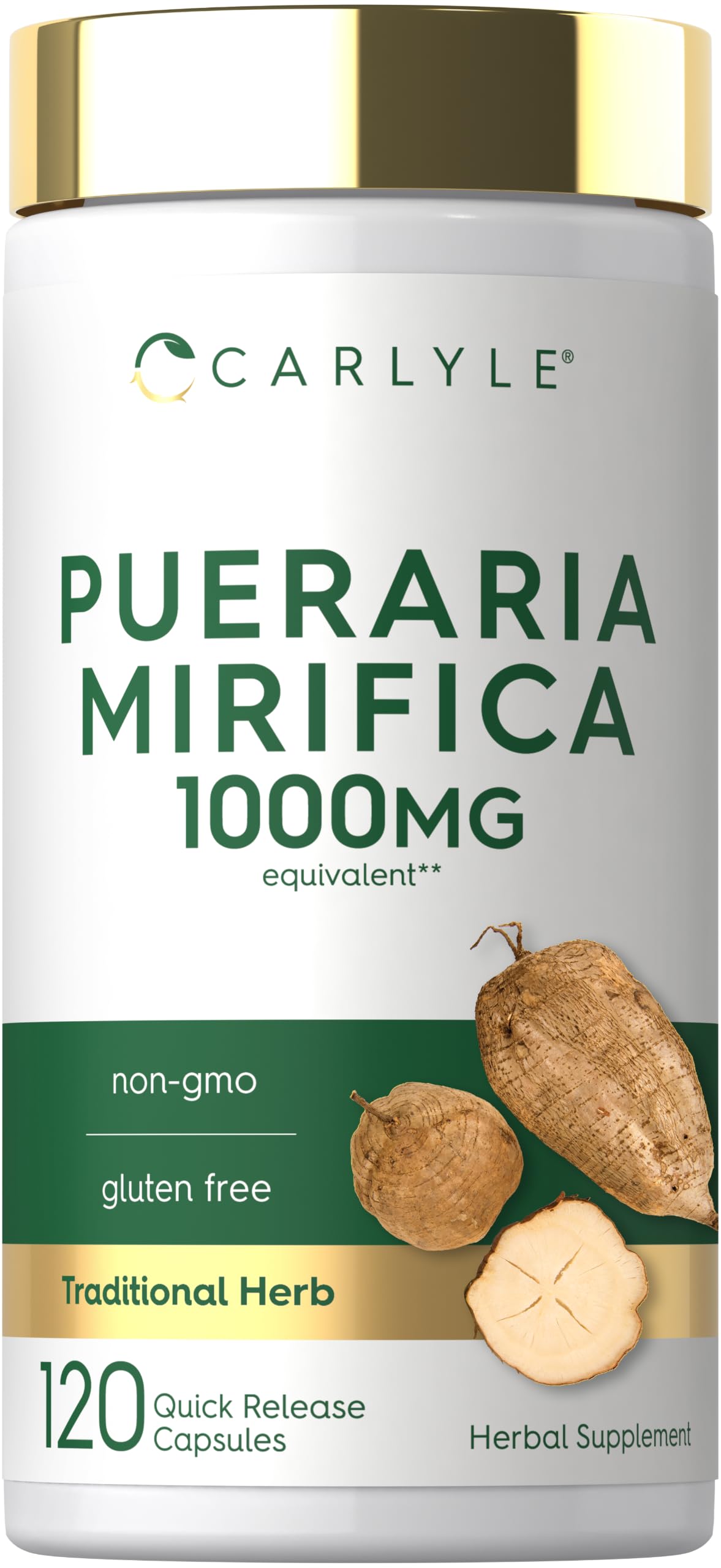 Carlyle Pueraria Mirifica Capsules | 120 Count | Root Extract | Non-GMO & Gluten Free Supplement