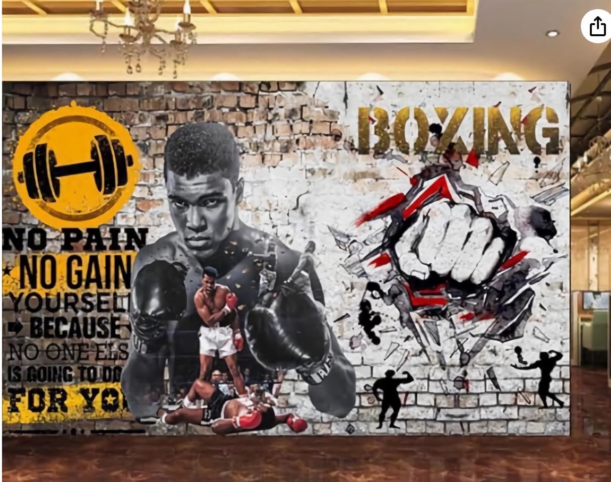 Niestandardowe dowolny rozmiar sport siłownia 3D zdjęcie tapeta podnoszenie ciężarów boks industrialny wystrój mural tapety 3D-430 cm x 300 cm