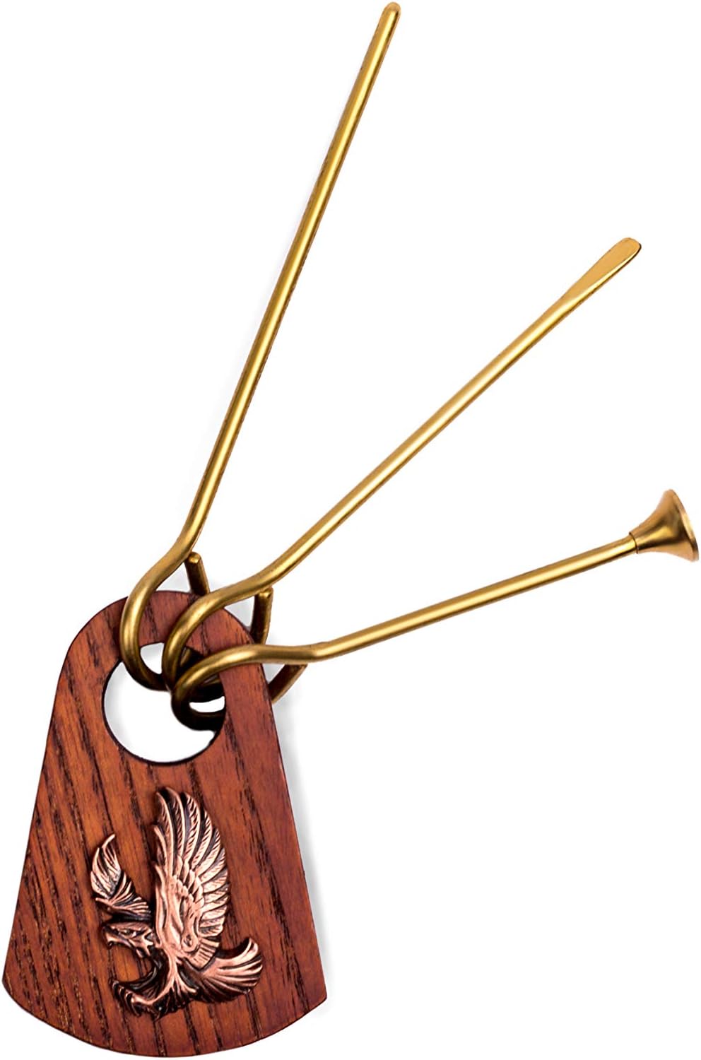 Dr. Watson - Tobacco Pipe 3-in-1 Tool, Cleaning kit with Tamper Reamer and Poker, Handmade from Brass and Solid Wood (Eagle)