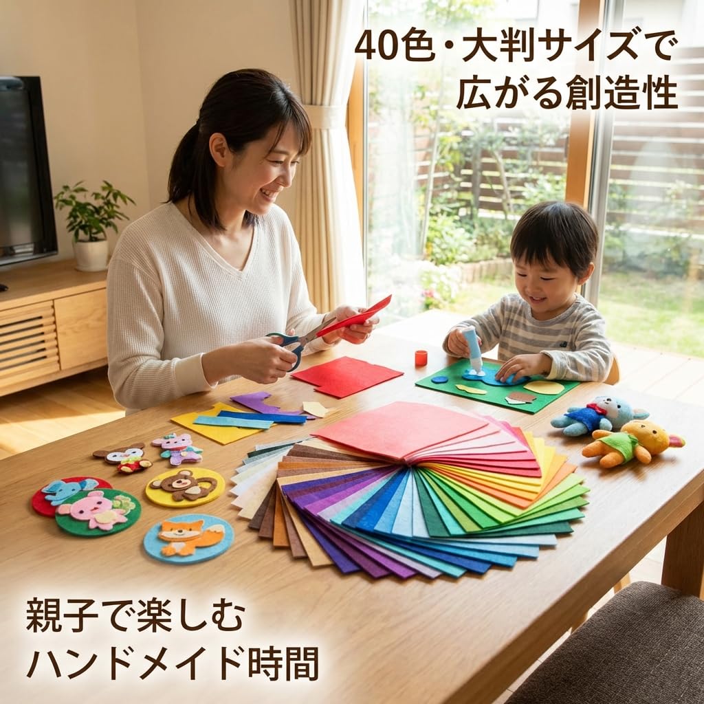 Amazon | KINOKINO カラー フェルト 生地 不織布 シート クラフト