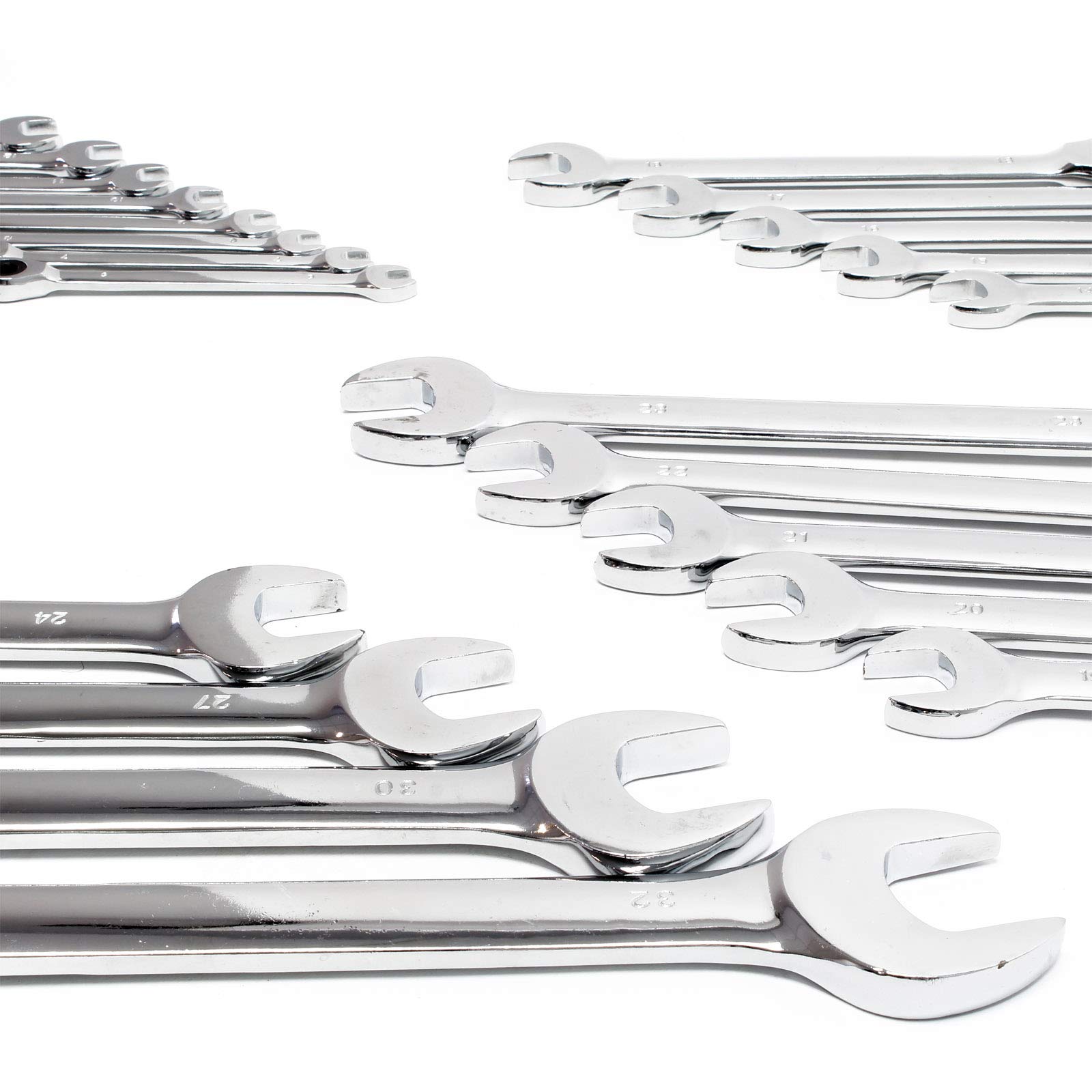 Wiltec Chiave combinata a cricchetto Set da 22 pezzi 6-32mm Chiave inglese a forchetta