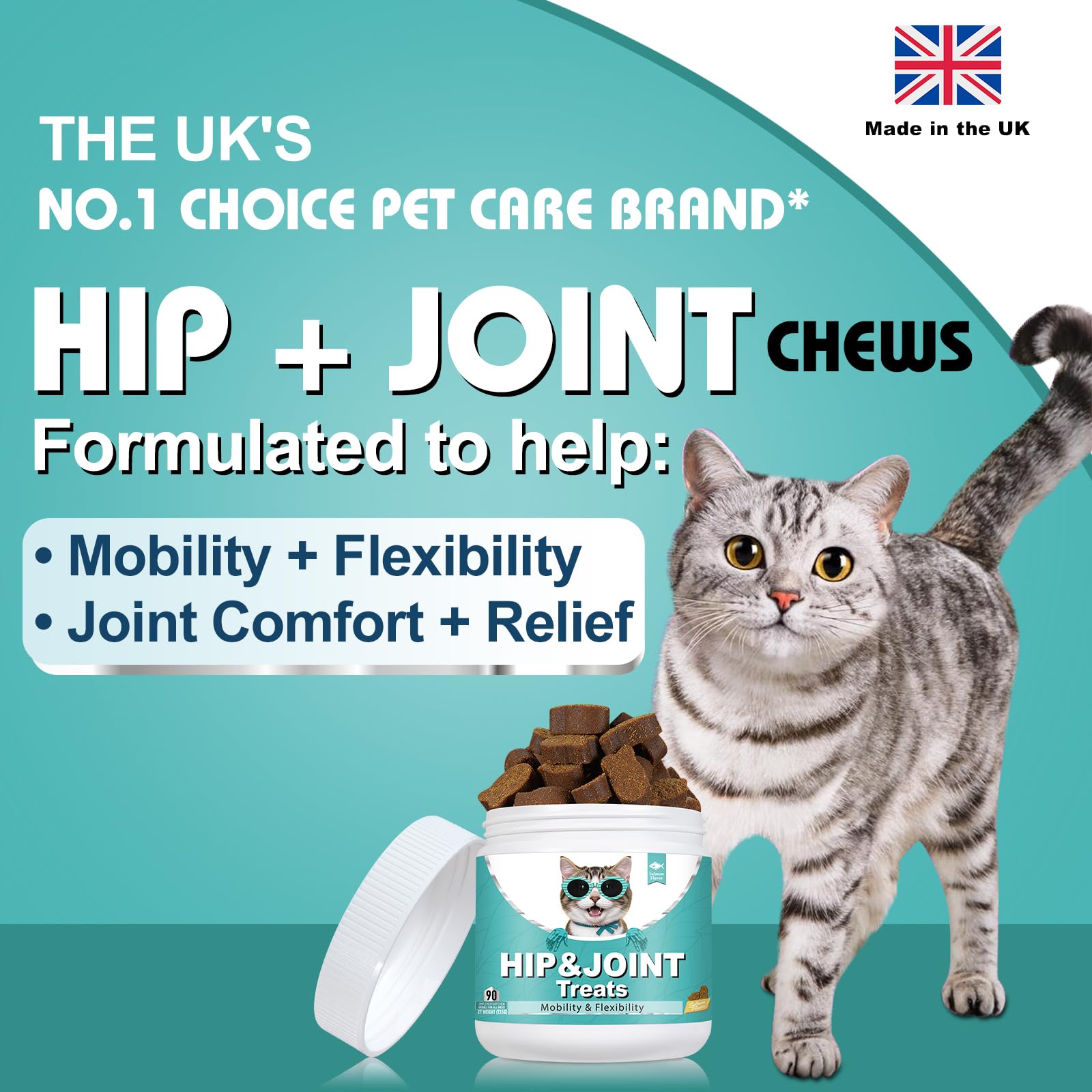 Bailey & Buddies Hip and Joint Supplement for Cats 90 Soft Chews with Glucosamine, Chondroitin, MSM and Green-Lipped Mussel - Image 3