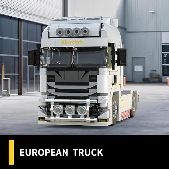 European Truck Building Blocks Kit, 421 PCS Technical Vehicles Model Toys