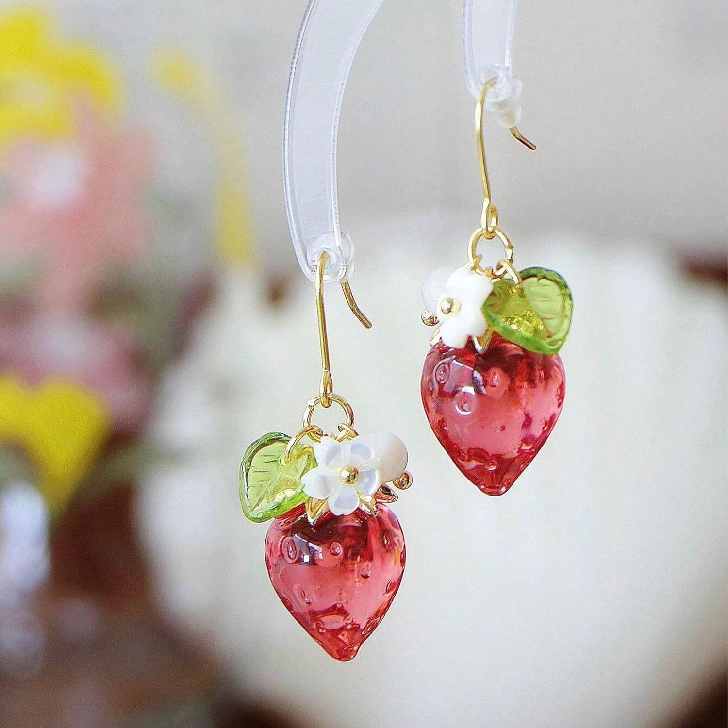 Fruit Earrings for Women Cherry Strawberry Watermelon Lemon Dangle Earrings Cute Summer Jewelry Statement Accessories - Image 4