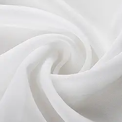 Byitre Tecido de chiffon elástico por 1 jarda - 150 cm de largura, 97% poliéster, 3% elastano, material macio e respirável para vestidos, casacos, camisas, artesanato DIY e acessórios de moda (branco)
