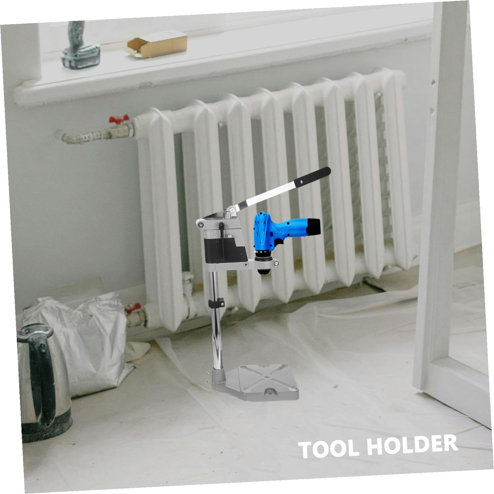 VILLCASE Supporto Per Trapano Colonna Portatile Base in Acciaio Per Trapano Elettrico Supporto Per Utensili Riparazione Manuale