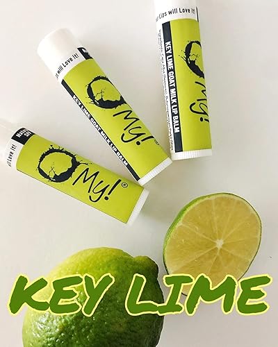 Miniatura 5 de O My! Bálsamo labial de leche de cabra 0.15 onzas, lima clave, bálsamo labial de leche de cabra natural, vitaminas y minerales, Dab de manteca de
