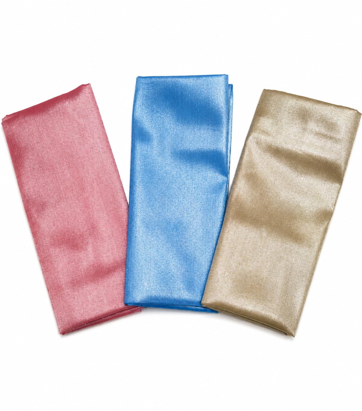 Joshna Trendy Elegant Plain Poly Silk/Tissue Soft Blouse Pieces for Women – Smooth Finish, Vibrant Colors | Pooja Return Gift | Ready-to-Stitch Fabric (Unstitched)-Each 1 Meter || Pack of 3-image-36