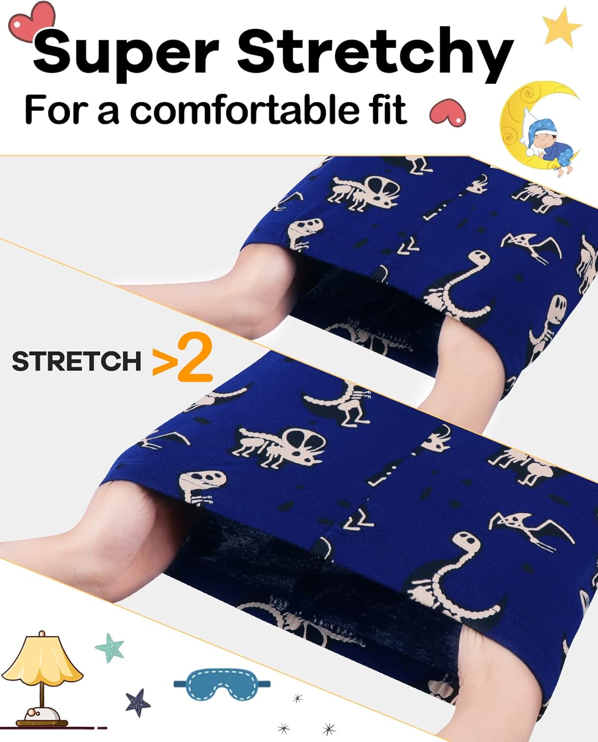 DAUGHTER QUEEN Boys Pajamas 4 Pieces Long Set 100% Cotton Sleepwear Size 18 Months-12 Years - Image 4