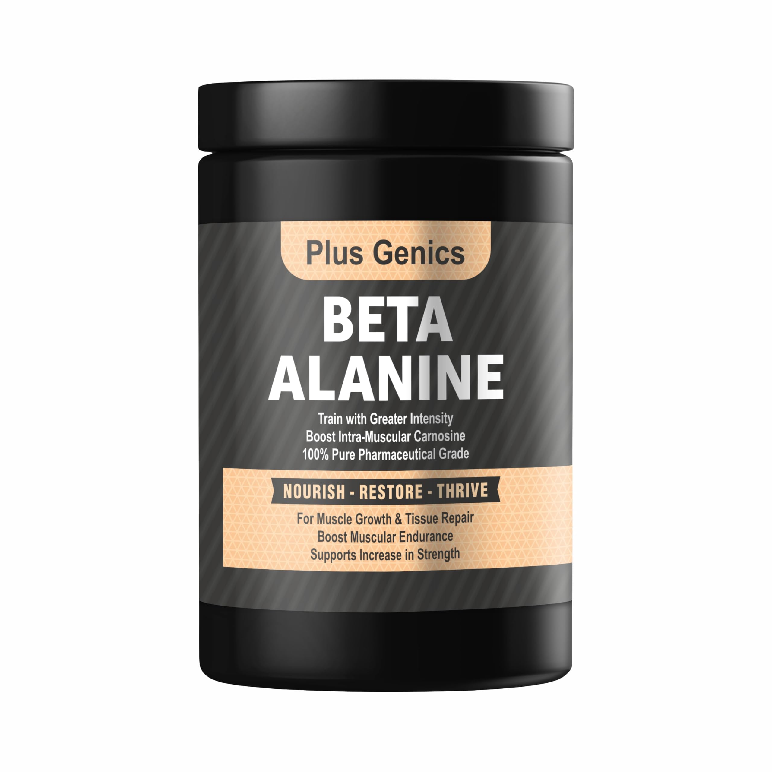 Plus Genics Beta Alanine Powder β 300g | Muscle Growth & Tissue Repair | Boosts Muscular Endurance, Strength & Performance - Pack of 1