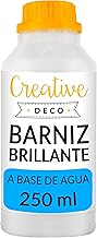 Creative Deco 250 ml Craft Varnish for Acrylic Matt Paint | Water-Based Surface Finishing Bottle | Permanent Colourless Lacquer | Indoor and Outdoor Use Decoupage, DIY