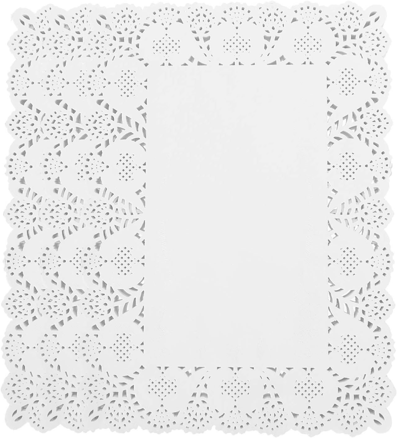 YARNOW 170 Sheets Rectangular Paper Doilies, White Lace Doilies, Lace