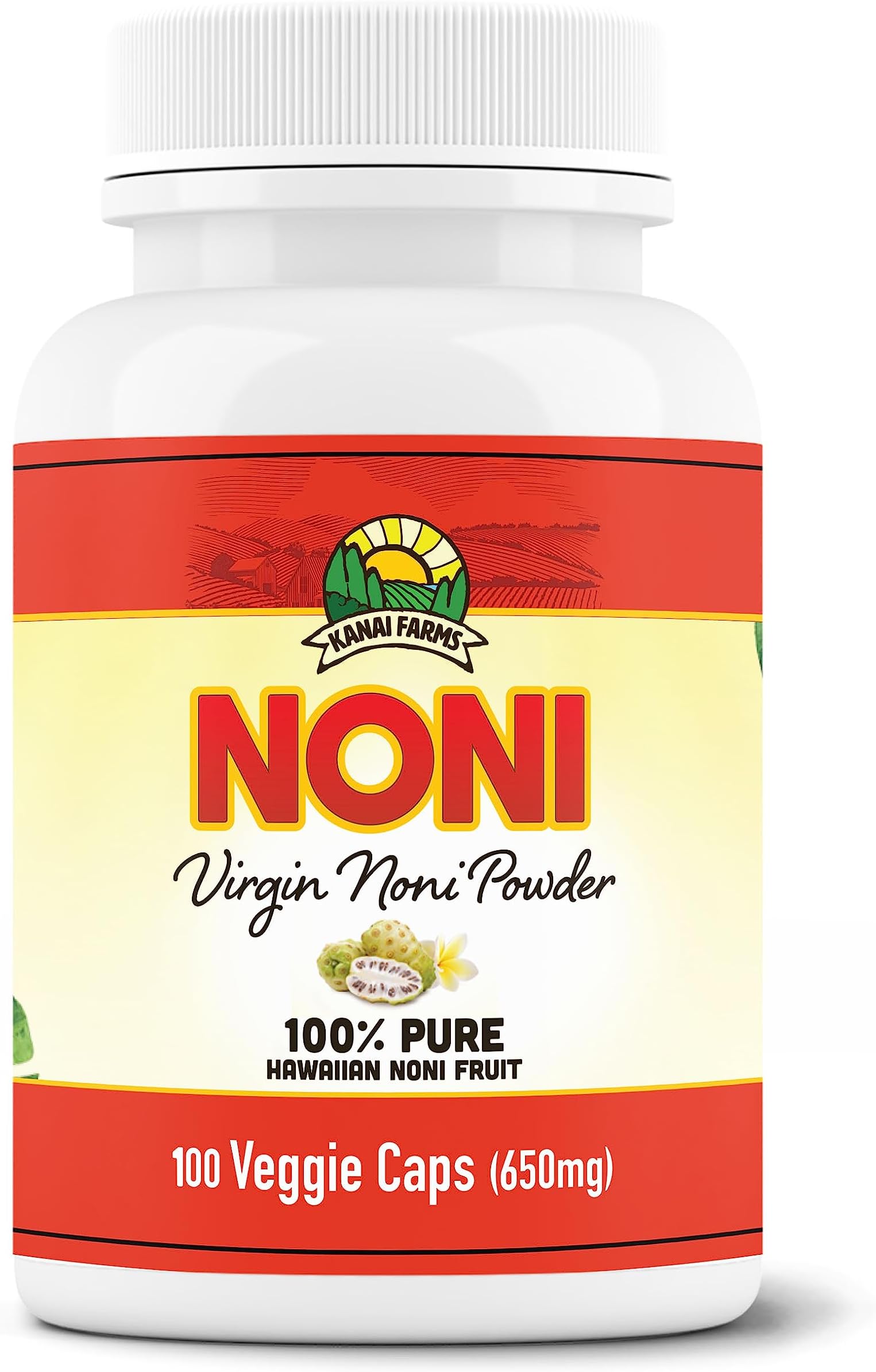 - Virgin Noni Powder - 100% Pure Noni Powder Capsules, Certified Organic