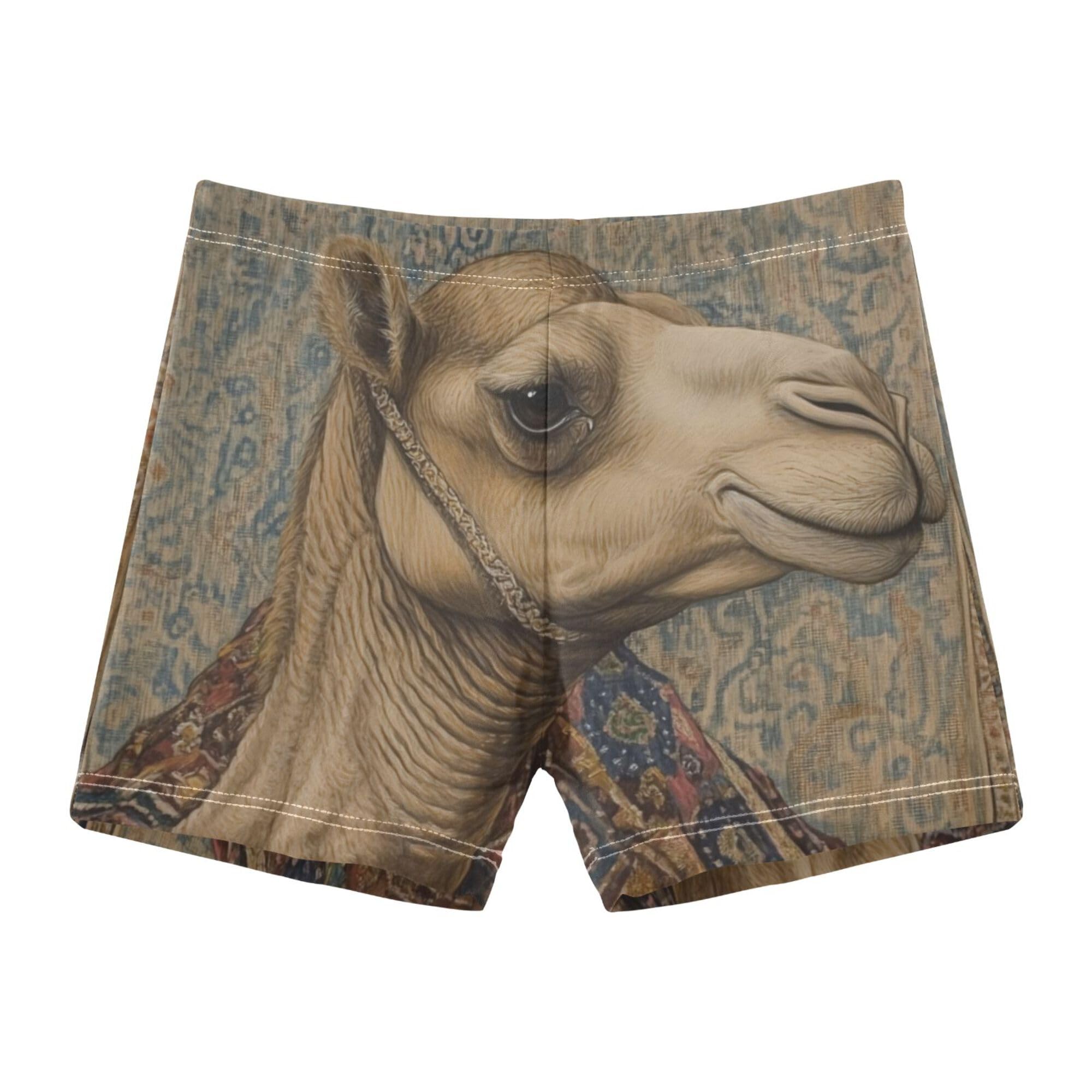 Camel Animal Boys Swim Trunks Kid's Swim Pants Swim Shorts Bathing Suit Swimsuit Swimwear