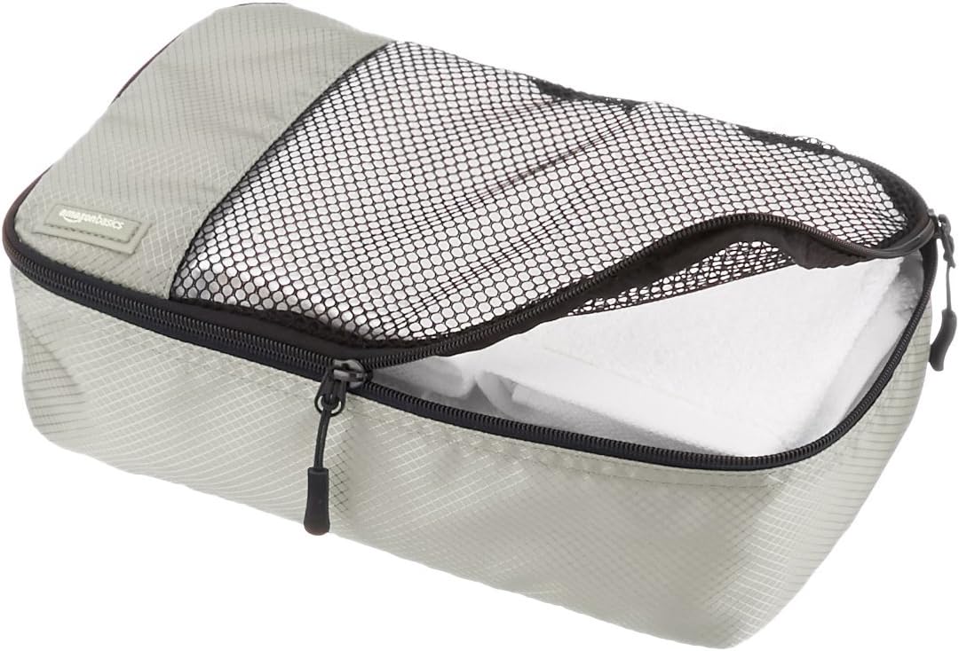  |  Basics Small Packing Travel Organizer Cubes Set, Gray - 4-Piece Set | Packing Organizers