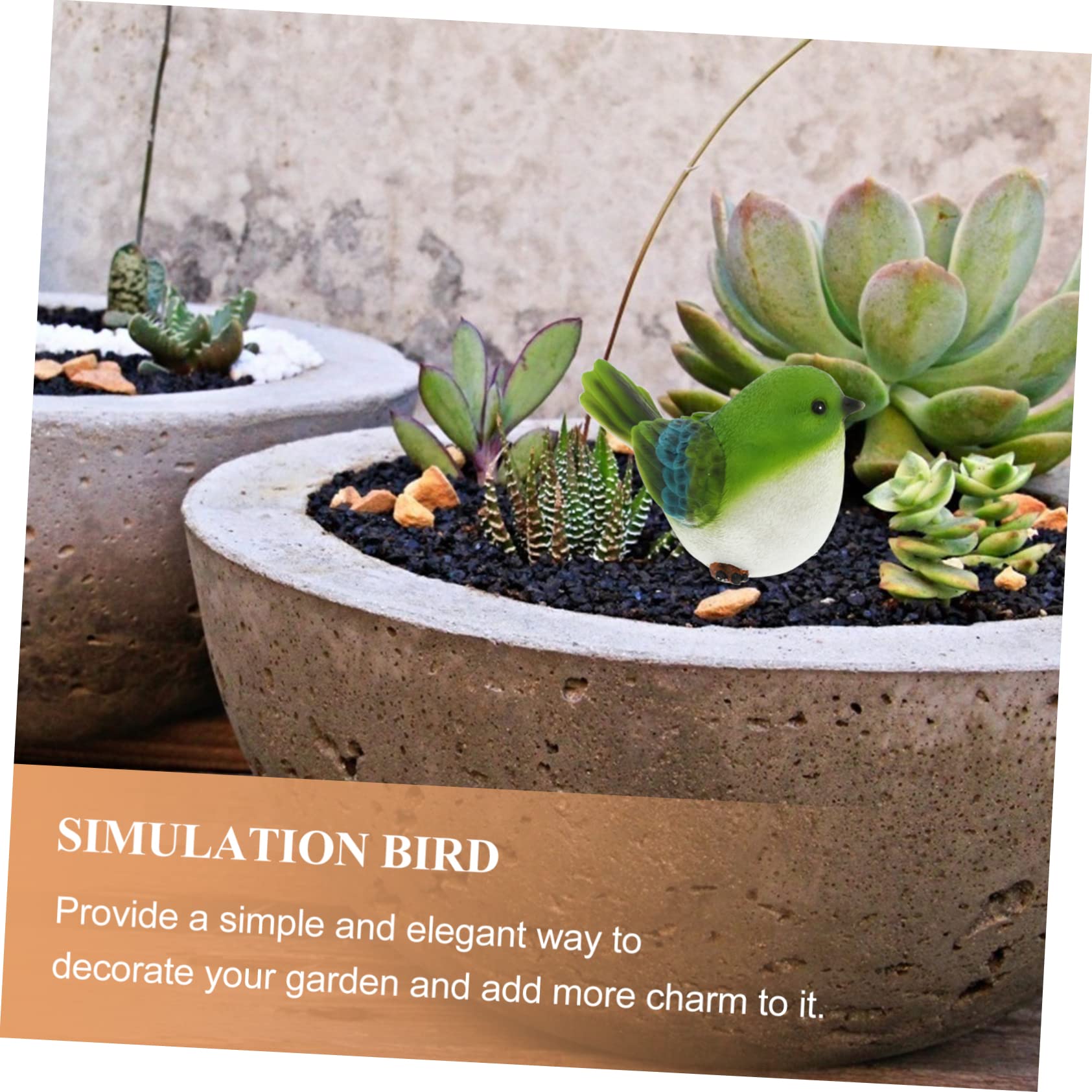 Happyyami 1pezzi Mini Bird Ornament Di Decorativo Per Giardinaggio e Arredamento Da Esterno Statuetta Realistica Per Giardino e Cortile