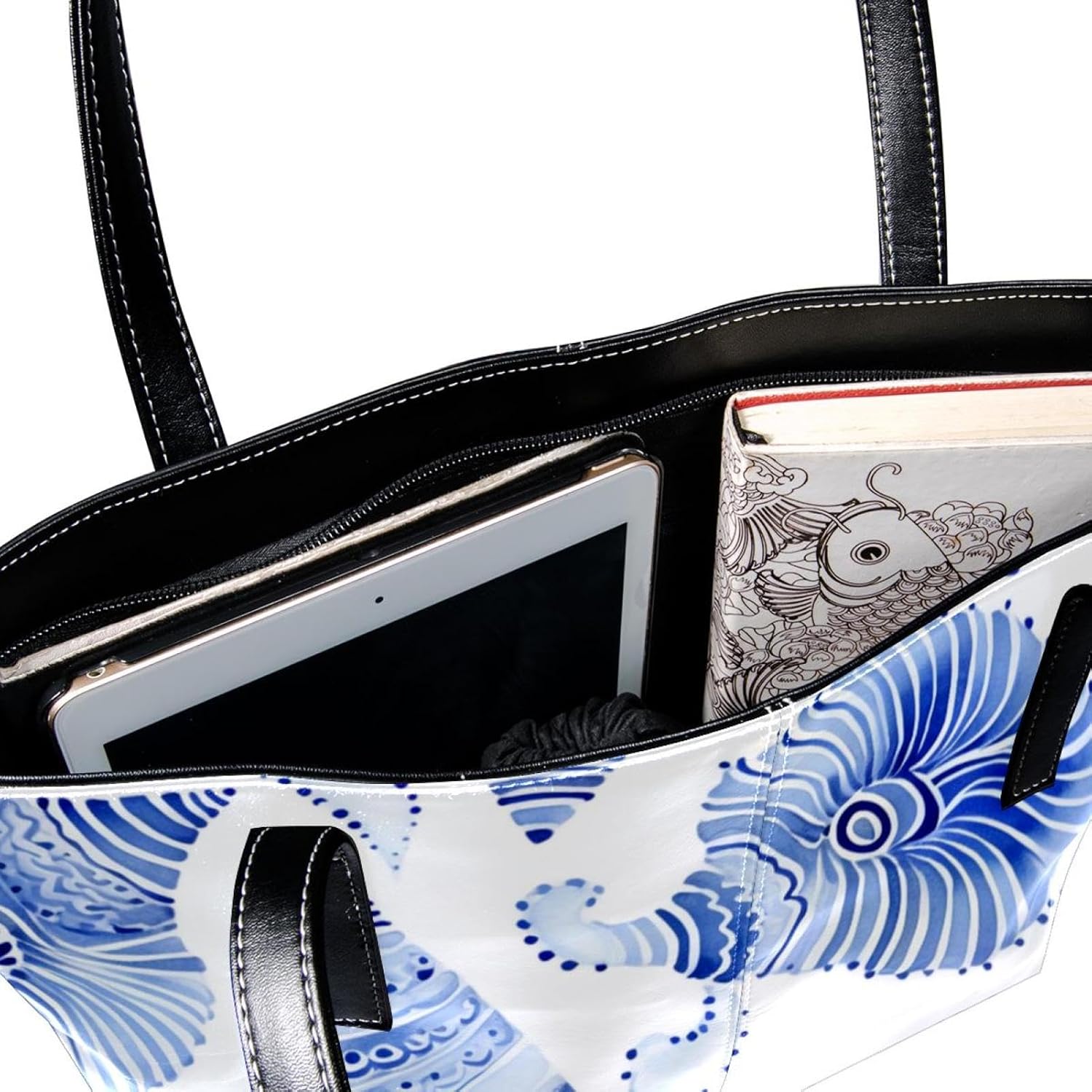 [YTYVAGT] 女性用財布、トートバッグ美学、レディーストートハンドバッグ,エスニック プリント自由奔放に生きる巻き貝