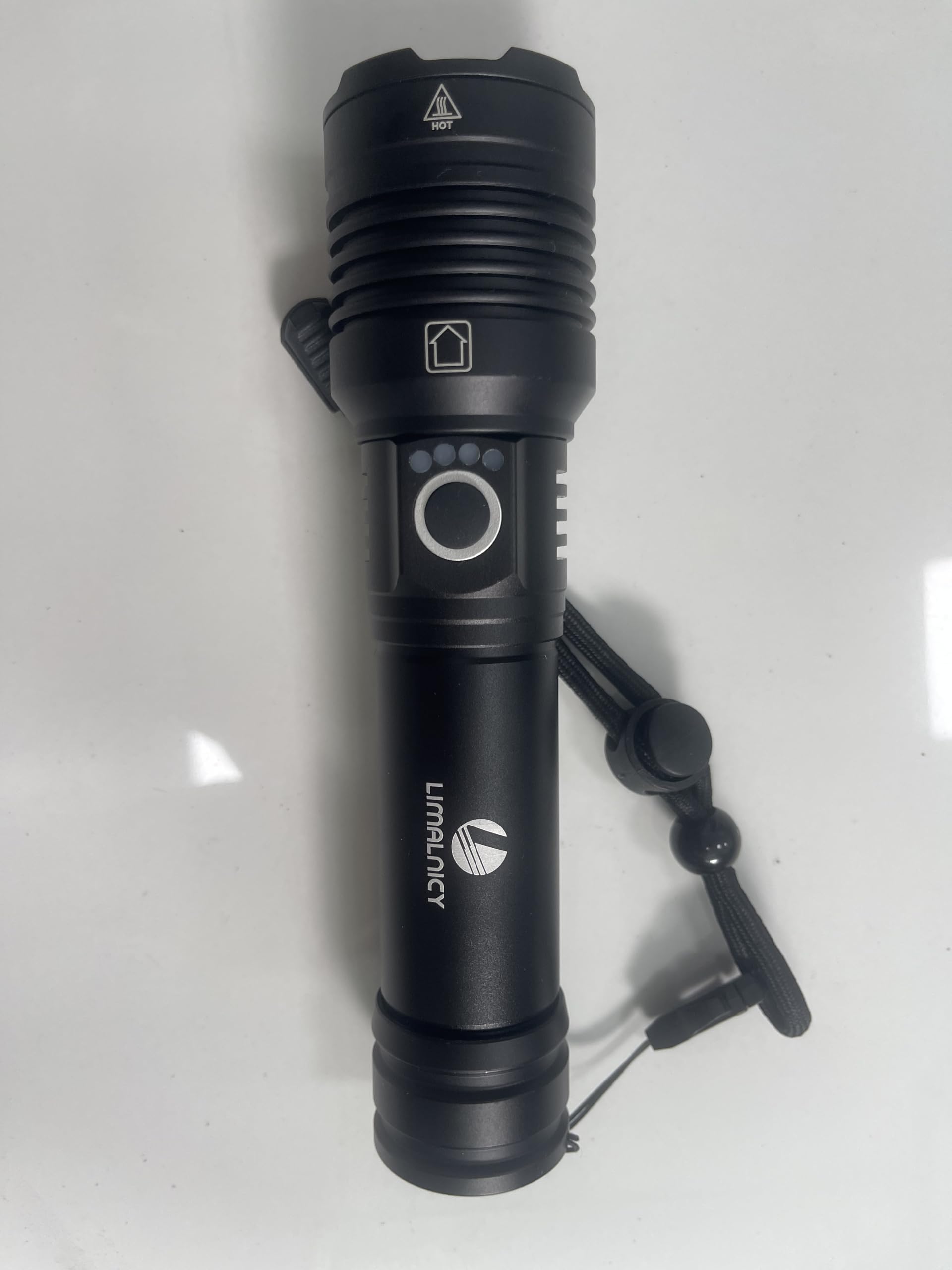 Torcia ricaricabile ad alta luminosità singola modalità – Confezione da 2 pezzi, super luminosa potente LED da 30 W, lunga durata 12 ore, ingresso e uscita USB C, portatile, lunghezza 17,3