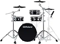 Roland Kit de bateria eletrônica estilo acústico V simplificado com cascas de profundidade rasa e módulo TD-07 (VAD103-1), preto
