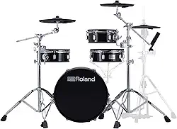 Roland Kit de bateria eletrônica estilo acústico V simplificado com cascas de profundidade rasa e módulo TD-07 (VAD103-1), preto