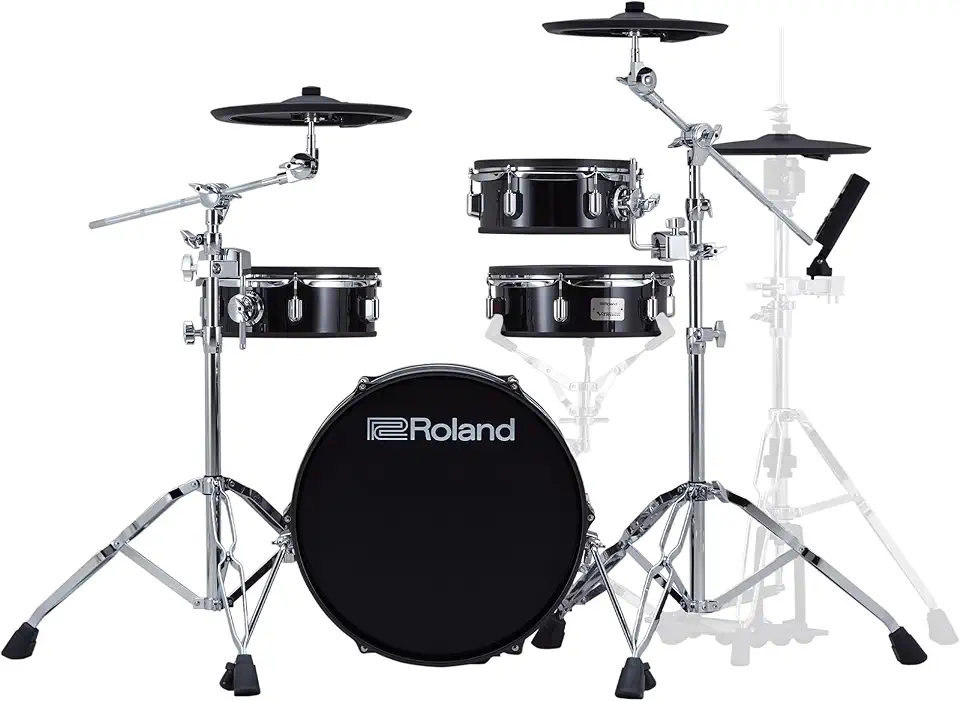 Roland Kit de bateria eletrônica estilo acústico V simplificado com cascas de profundidade rasa e módulo TD-07 (VAD103-1), preto
