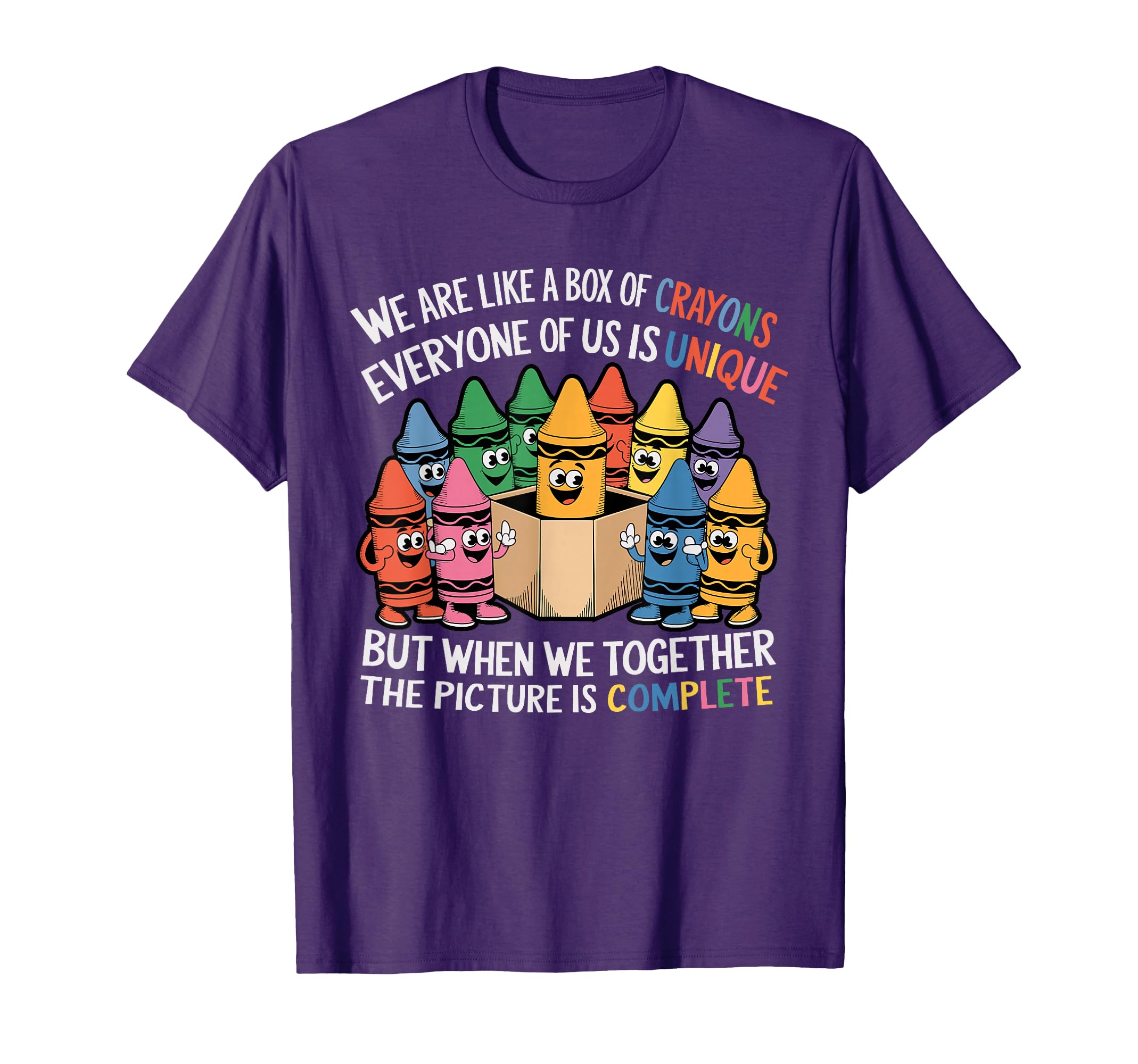 Funny Teacher We are Like a Box of Crayons T-Shirt