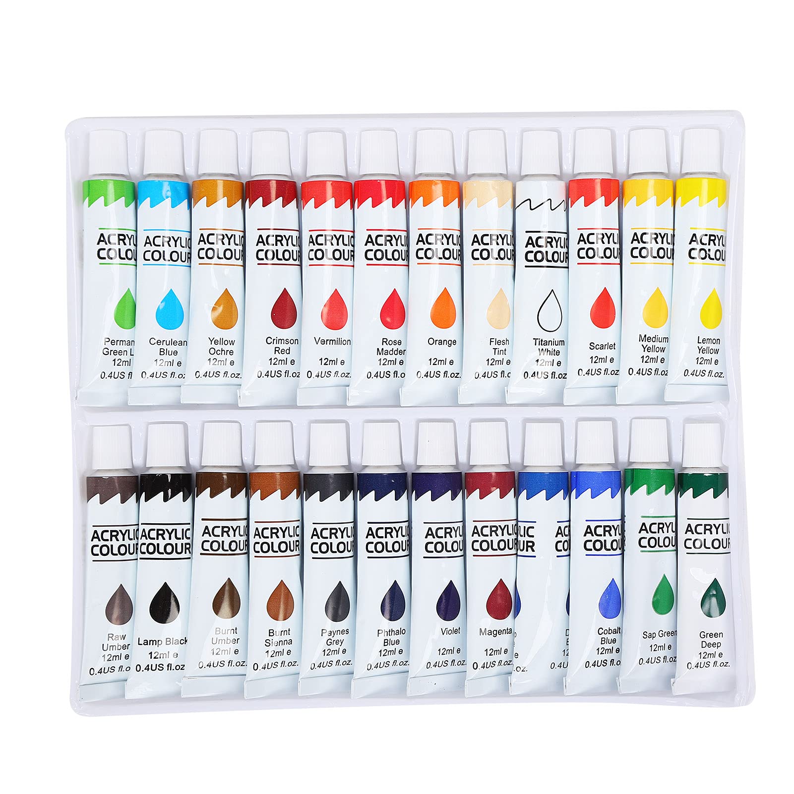 Juego de suministros de pintura acrílica para niños con 24 colores brillantes no tóxicos y bata impermeable Juego de arte con caballete plegable para actividades artísticas