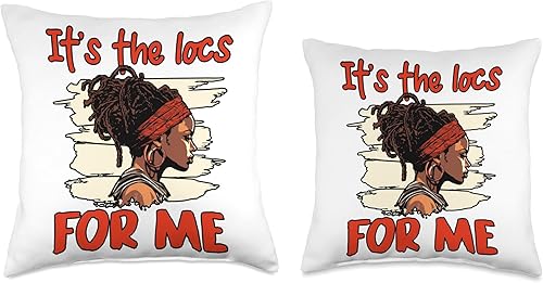 Miniatura 3 de Locs Afro Dreadlocks Love Natural Beauty Hair It's the Locs for Me Afro Hair Black American African Girl Throw Pillow, 16x16, Multicolor