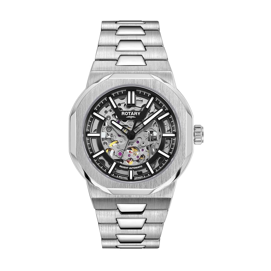 Rotary Skeleton Men's Watch - GB05495/04 : Amazon.co.uk: Fashion