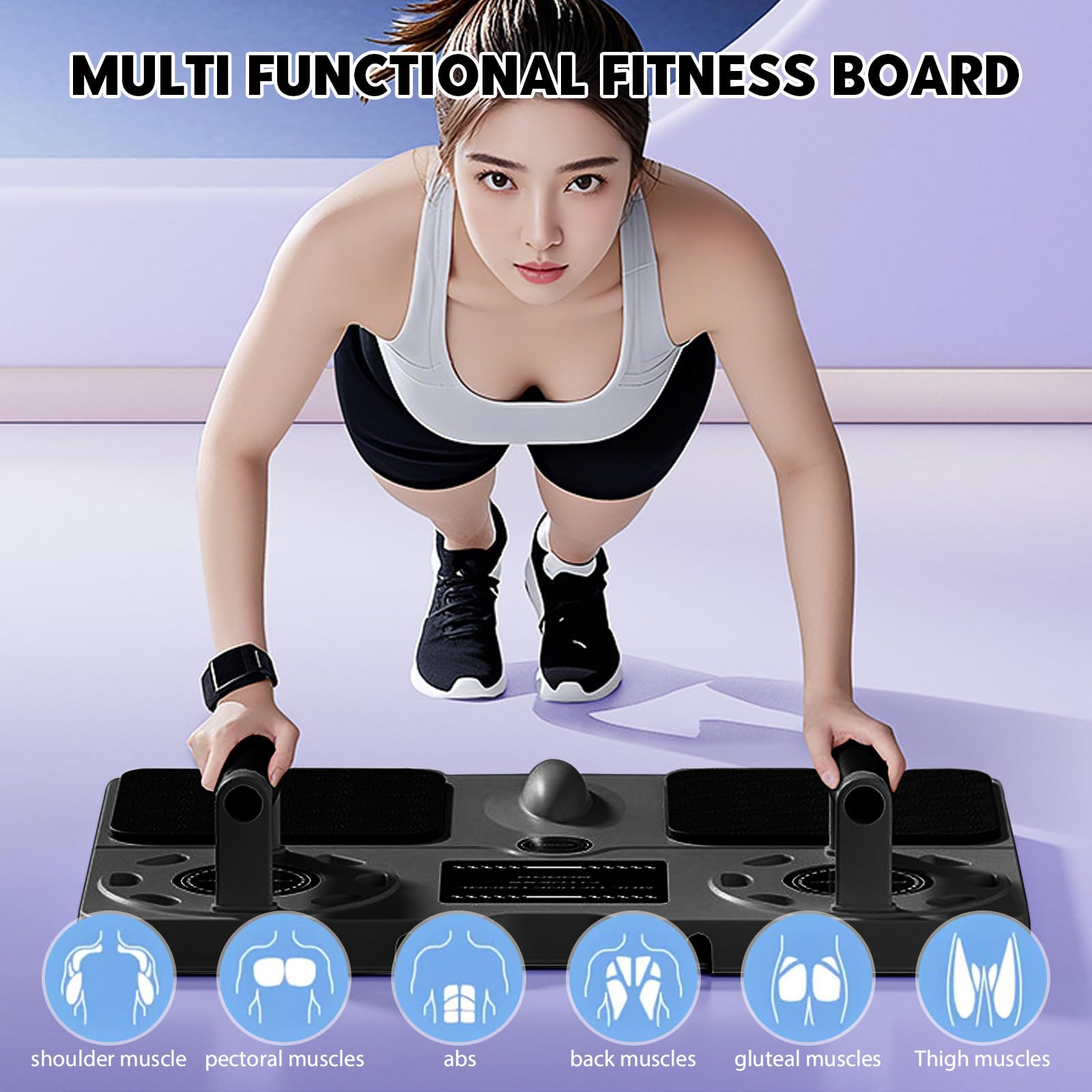 Pilates Reformer Compact, 2025 Upgraded Pilates Board, 5 in 1 Multifunktionales Klappbares Tragbares Pilates Set / Bauchmuskelbrett für Zuhause Fitness