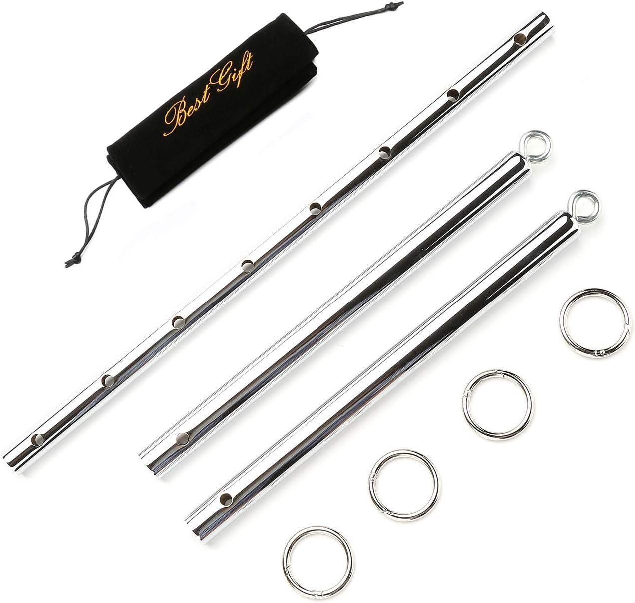 Silver Sports Aid スプレッダーバー 調節可能なレッドストラップ2本付き 拡張可能なエクササイズバー ヨガ フィット